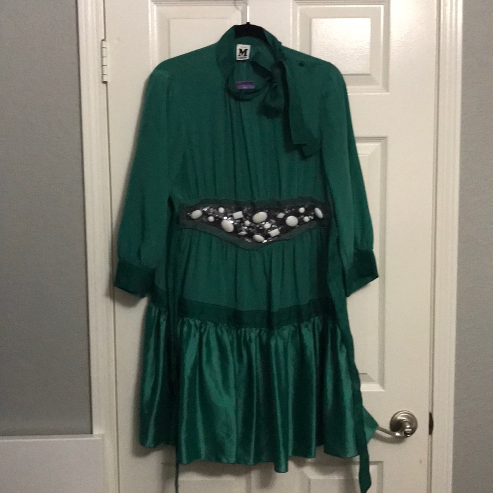 NWT Missoni silk tunic dress jade green 8-12 44